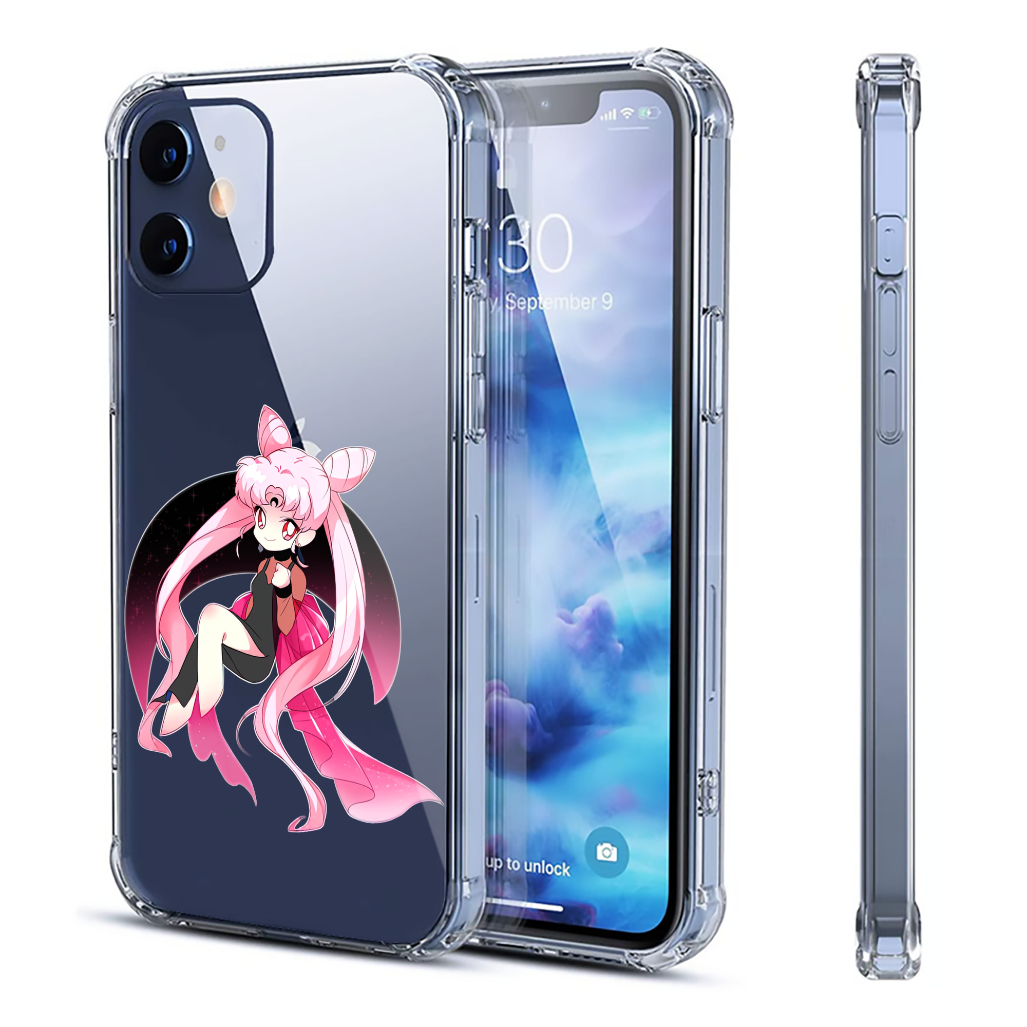 （画像用） 美少女戦士セーラームーン ちびうさ Sailor Moon Chibiusa Tsukino Usagi Small Lady Serenity 【iPhone 12シリーズ対応】透明スマホケース（クリアソフトケース）